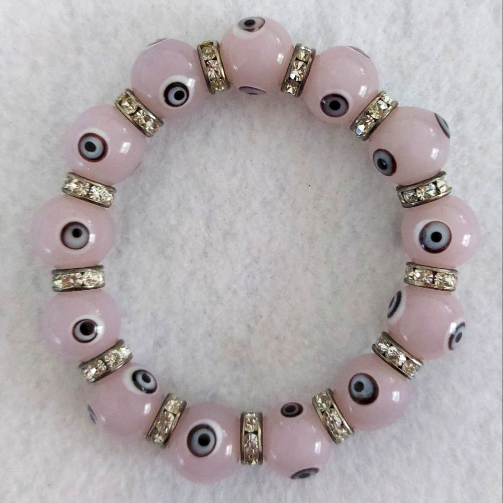 Literal eye catching bracelet with diamond accents